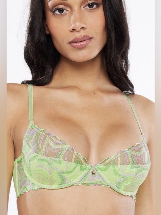 Savage X Fenty Other - NWT Savage X Fenty Shining Star Embroidered Half Cup Plunge Bra 38D